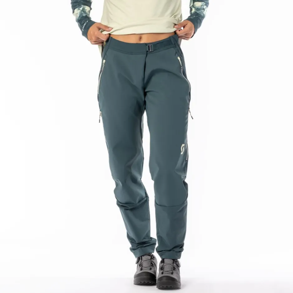 Winterbroeken < SCOTT Trail torm Hybrid Fietbroek Dame - fir green/cloud pink