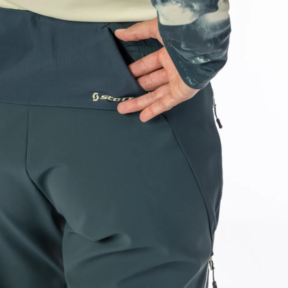 Winterbroeken < SCOTT Trail torm Hybrid Fietbroek Dame - fir green/cloud pink