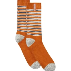SealSkinz Oby Middellange, gestreepte Sokken - Oranje