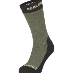 SealSkinz Stanfield Waterdichte Halflange Sokken Voor Extreem Koud Weer - Olijf
