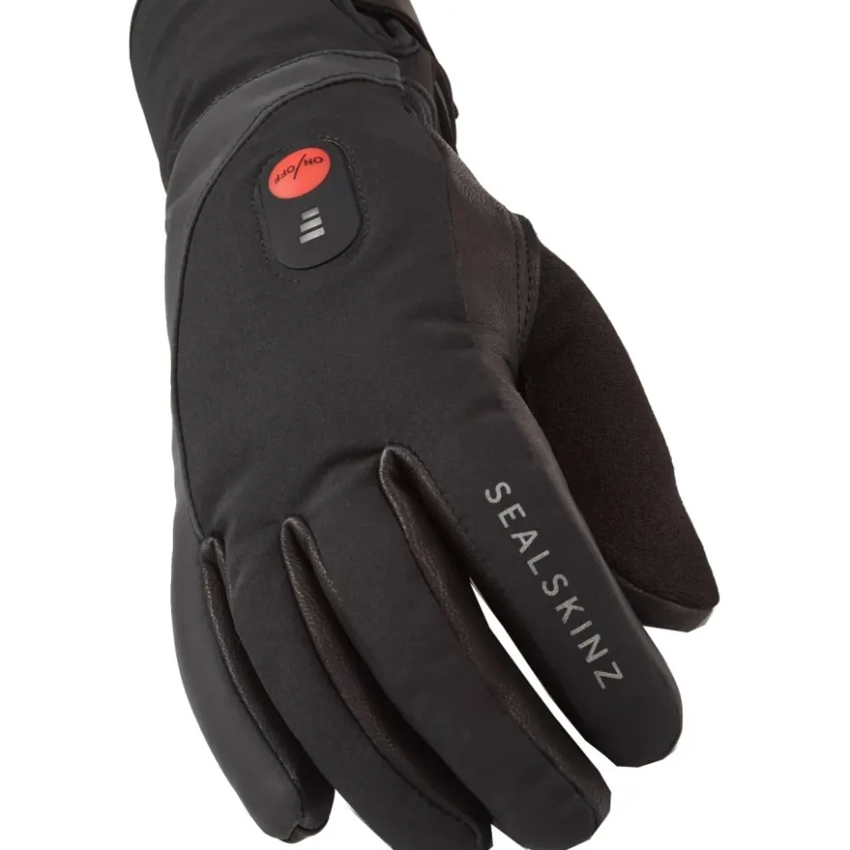 Winterhandschoenen < SealSkinz Upwell Waterdichte, Verwarmde Fiethandchoen - Zwart