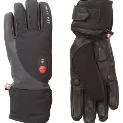 Winterhandschoenen < SealSkinz Upwell Waterdichte, Verwarmde Fiethandchoen - Zwart