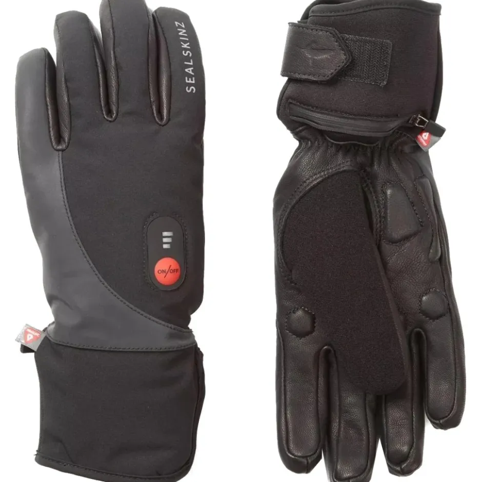 Winterhandschoenen < SealSkinz Upwell Waterdichte, Verwarmde Fiethandchoen - Zwart