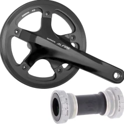 Shimano Alfine FC-S501 Crankset with SM-BB4600 Bottom Bracket - Outer Chain Guard - black