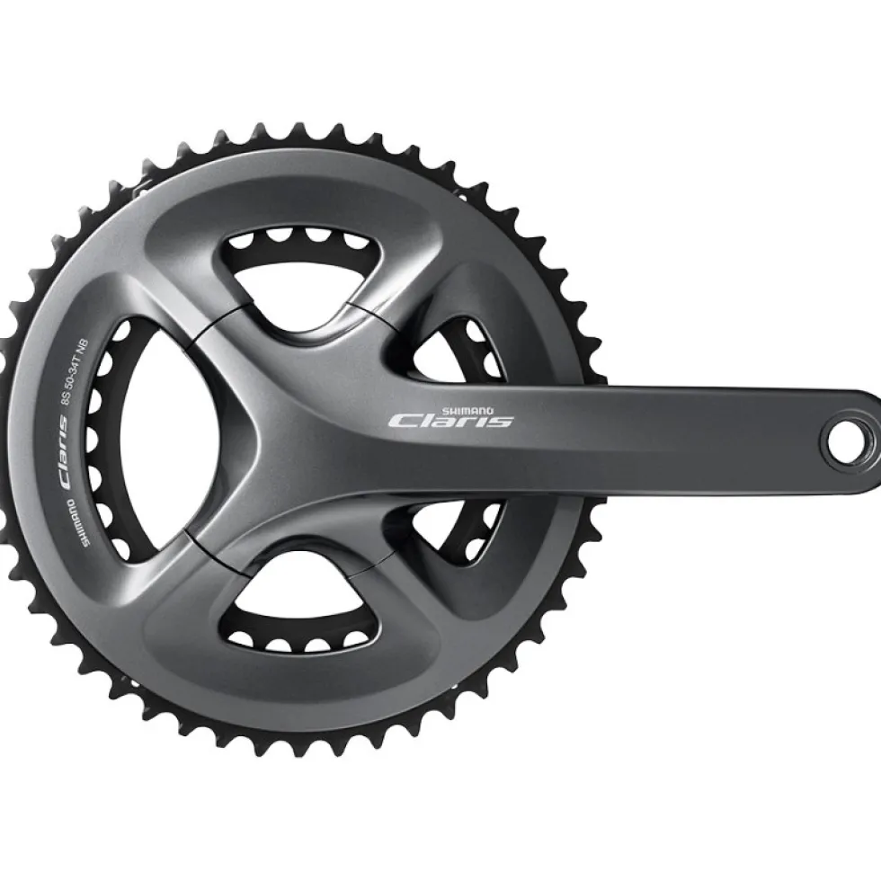 Shimano Claris FC-R2000 Crankset 50/34 - without Chainguard - 2x8-speed - grey