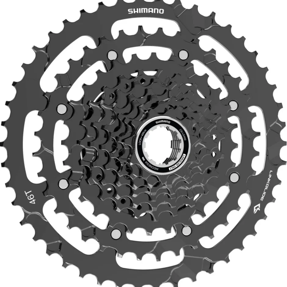 E-Bike Aandrijving|Cassettes < Shimano CS-LG400 Cassette - LinkGlide | 9-voudig - 11-46 Tanden