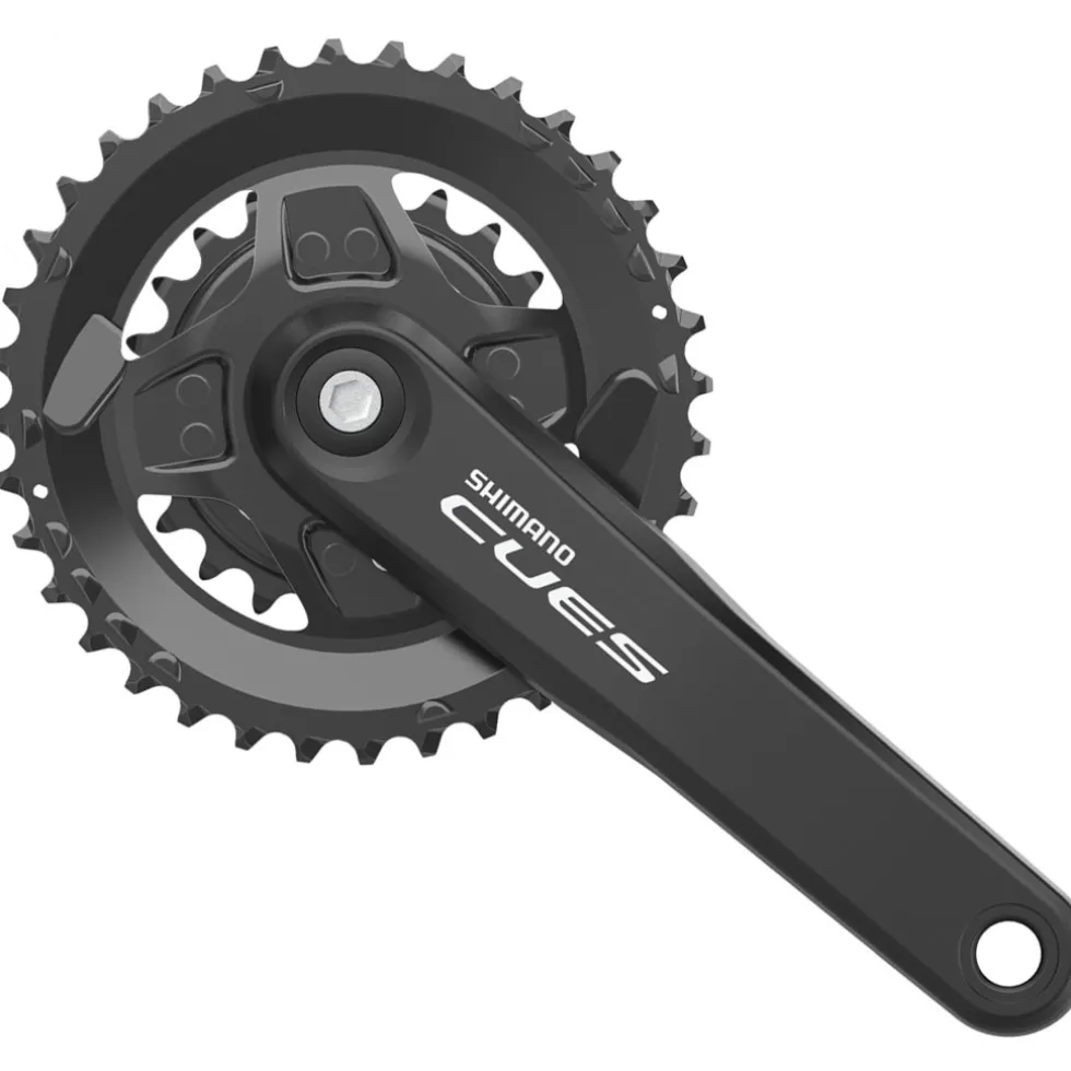 Shimano CUES FC-U4000-2 Crankset - Square Type (Vierkant) | 9/10/11-voudig - zonder Kettingbeschermer
