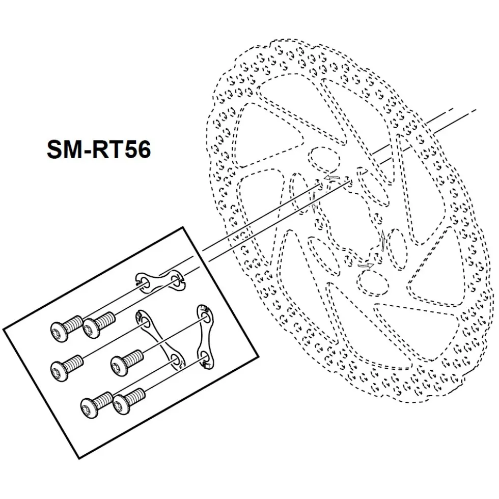 Shimano Deore SM-RT56 Brake Disc - 6-Bolt