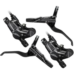 Schijfremmen < Shimano Deore Trekking BL-T6000 + BR-M6000 Hydraulische Schijfrem - I-Spec II - J-Kit - Set Vooraan + Achter - zwart