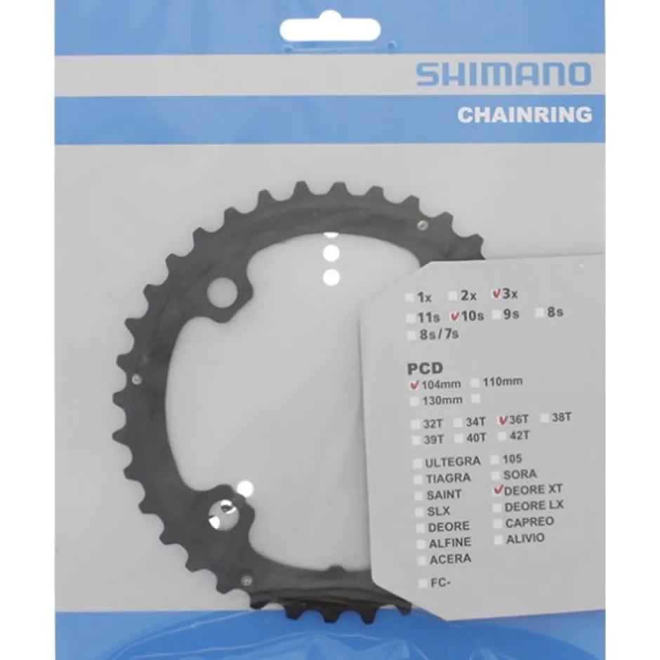 Kettingbladen < Shimano Deore XT FC-T780 / FC-T781 Kettingblad 4-Arm - 3x10-Voudig - zwart