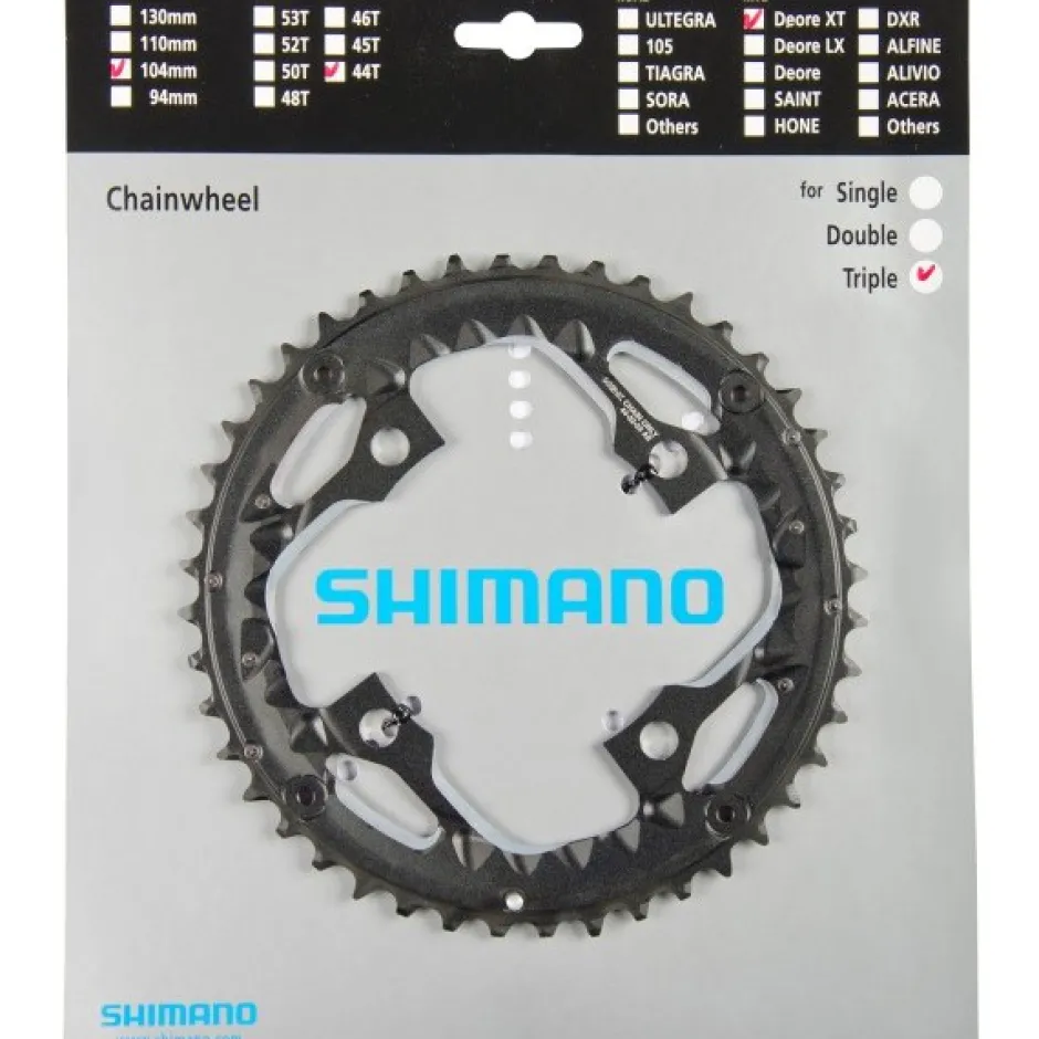 Kettingbladen < Shimano Deore XT FC-T780 / FC-T781 Kettingblad 4-Arm - 3x10-Voudig - zwart