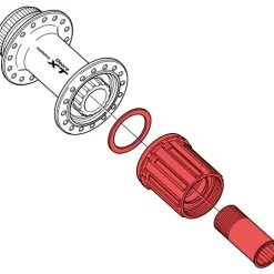 Shimano Deore XT Hubs Freehub Body with Hollow Fixing Bolt and Sealing - 8-/9-/10-/11-speed - FH-M770-S