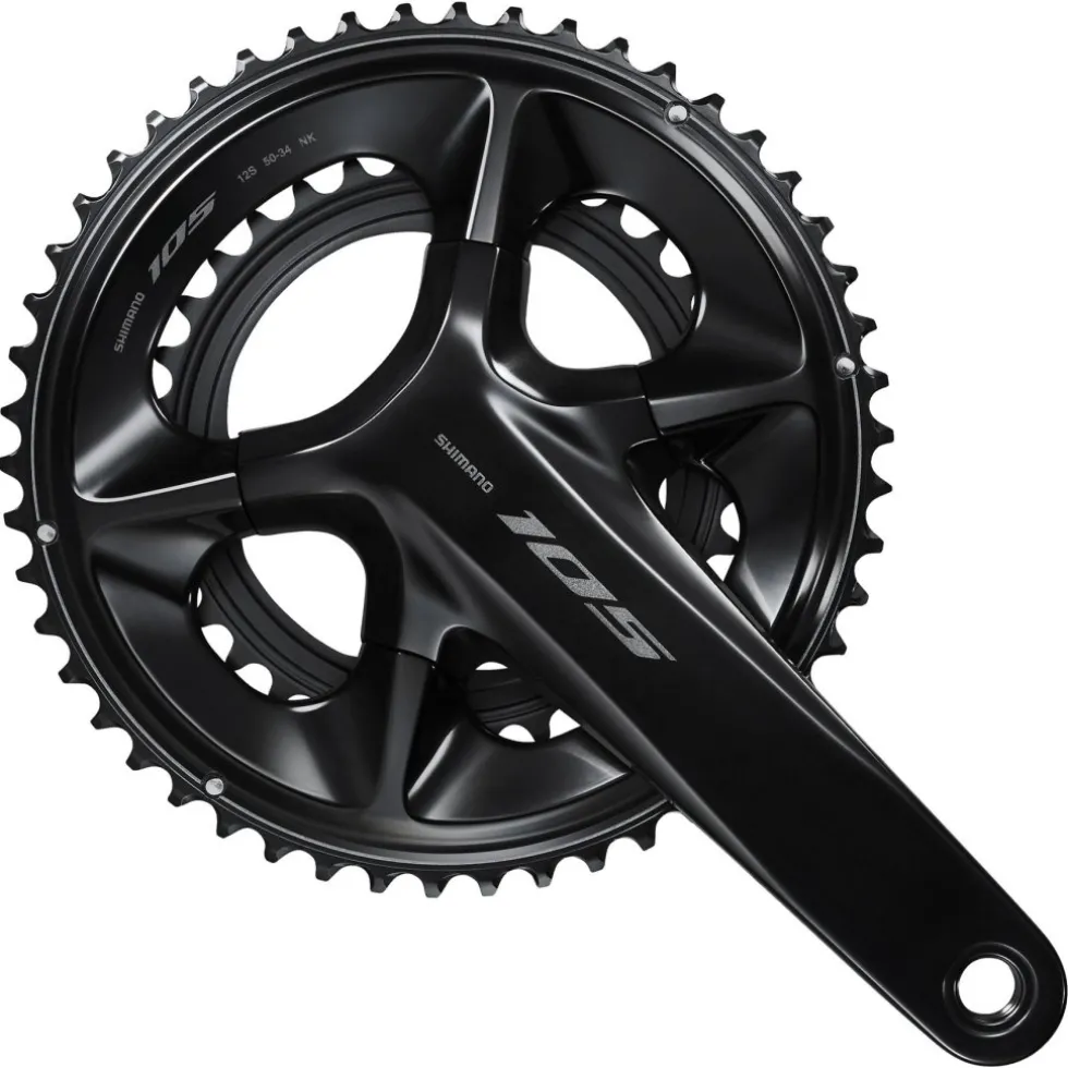 Shimano 105 FC-R7100 Crankset - 2x12-speed - black