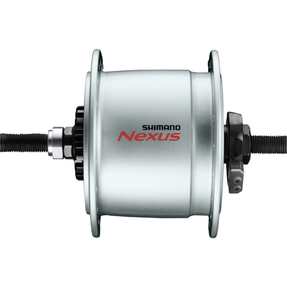 Naven En Freewheel < Shimano Nexus DH-6000-3R-NT Hub Dynamo - Roller Brake - 9x100mm Nut Type - silver