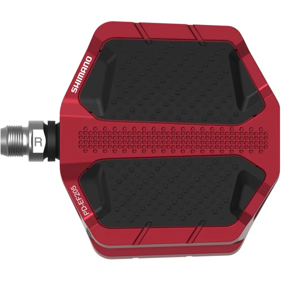 Platformpedalen < Shimano PD-EF205 Flat Pedalen - red