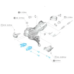 Shimano Reservoirdeksel voor Rem-/Schakelhendel (STI) - Y0C698060 | rechts