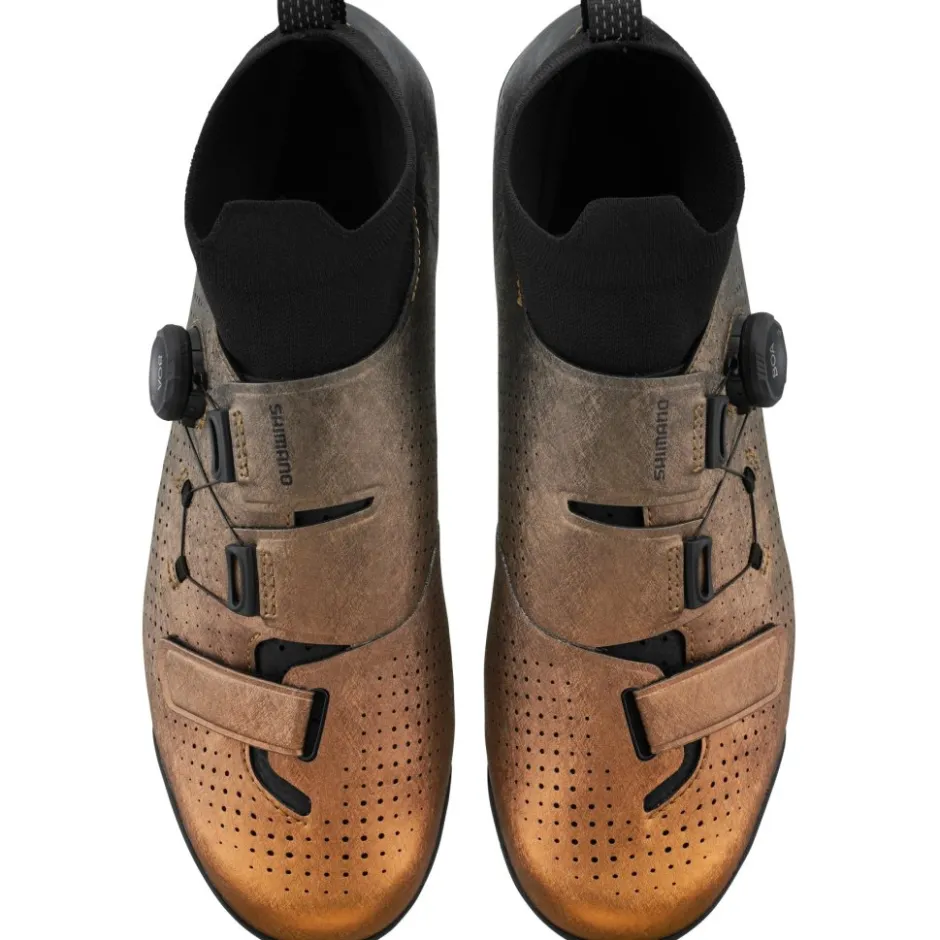 Gravelschoenen|Gravel Schoenen < Shimano SH-RX801R Gravel Schoenen Heren - Metallic Orange