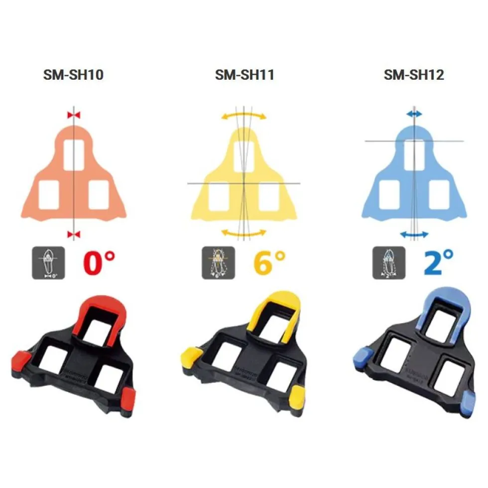 Shimano SM-SH12 Schoenplaatjes (Paar) - SPD-SL | 2° (vooraan draaibaar)