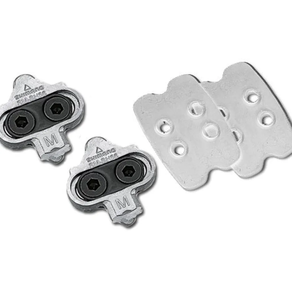 Schoenplaatjes < Shimano SM-SH56 SPD Schoenplaatjes met tegenplaat - zilver/zilver