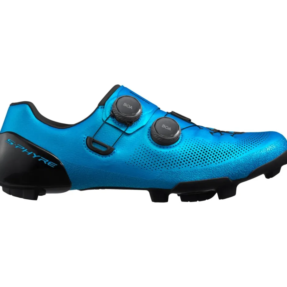 Gravelschoenen|Gravel Schoenen < Shimano S-Phyre SH-RX910 Gravel Schoenen Heren - Wide - Blauw