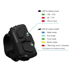 E-Bike Displays En Accessoires < Bosch Shimano STePS SW-EN600 Schakelaar - Gen. 2 | links (L) - 31.8/35.0mm - zwart - Speciale Aanbieding