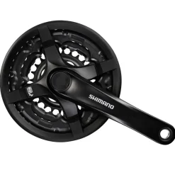 Crankstellen < Shimano Tourney FC-TY501 Crankset 3x6/7/8 - with Chain Guard - black