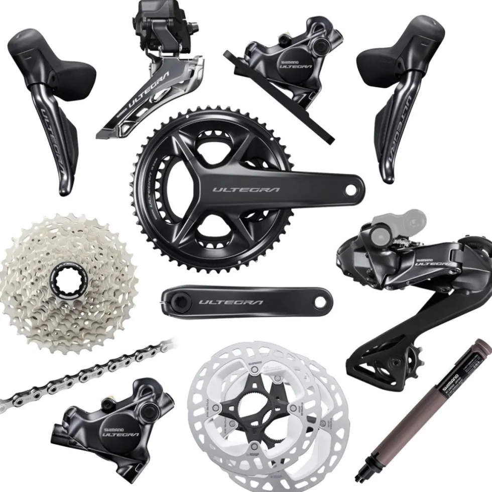 Shimano Ultegra Di2 R8100 Schakelgroep - 2x12-Voudig - 160/140 | 114L - Speciale Aanbieding - 52/36 | 172.5 mm | 11-30