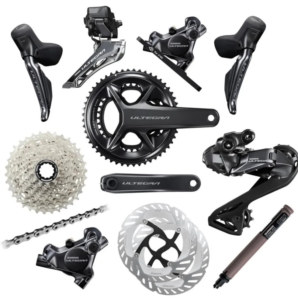 Shimano Ultegra R8100 Schakelgroep - Di2 | 2x12-voudig | 160/140 - 52/36 | 170 mm | 11-34 - Speciale Aanbieding