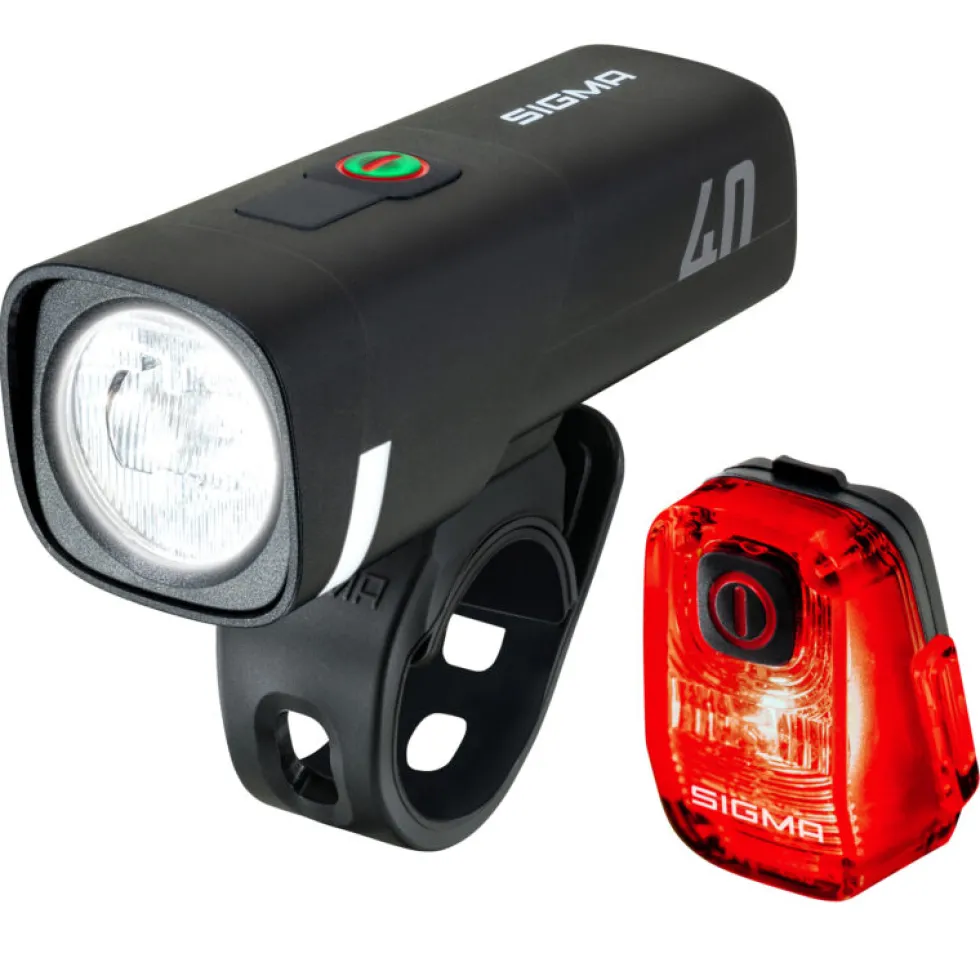 SIGMA Aura 40 Fietslamp Vooraan + Hiro 10 Achterlicht - 17475