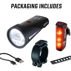 Verlichting|Verlichting Op Batterijen < Sigma Sport SIGMA Aura 100 Set / Blaze Link - Fietslamp Vooraan (Schroefbevestiging) + Fietslamp Achteraan