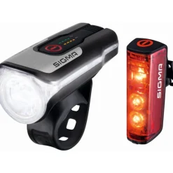 Verlichting|Verlichting Op Batterijen < Sigma Sport SIGMA Aura 80 USB / Blaze Fietslamp - zwart