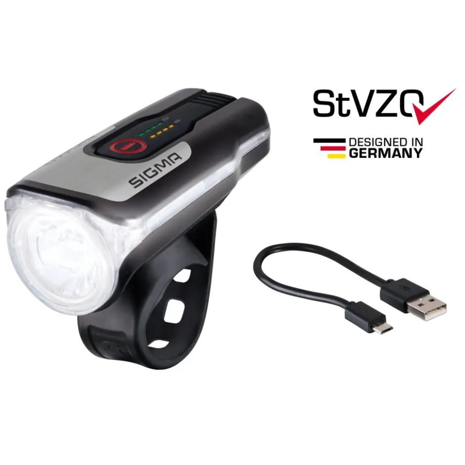 Voorlampen|Verlichting < Sigma Sport SIGMA Aura 80 USB Voorlamp