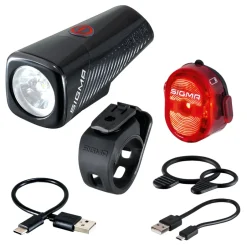 Verlichting|Verlichting Op Batterijen < Sigma Sport SIGMA Buster 150 Fietslamp Vooraan + Nugget II Flash Remlicht