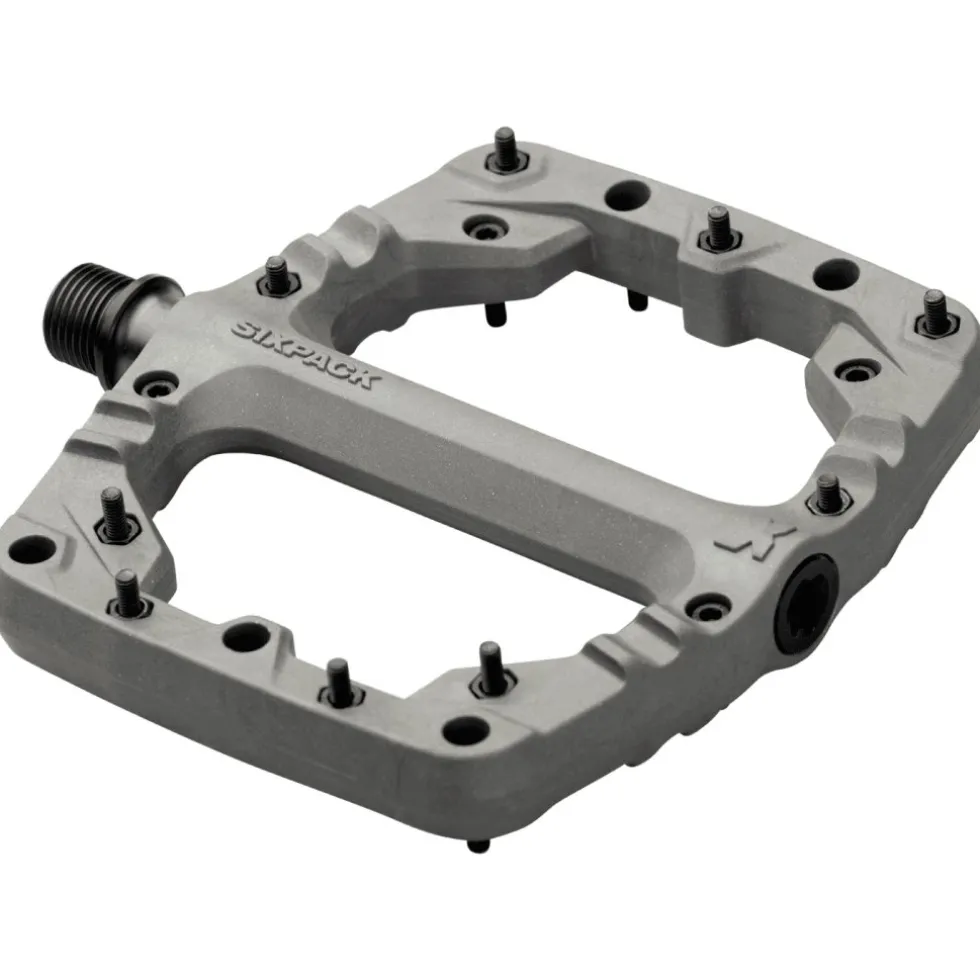 Sixpack Kamikaze PA Platform Pedalen - steel grey