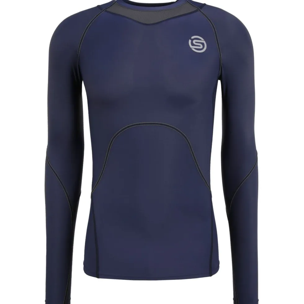SKINS 3-Series Shirt met Lange Mouwen Heren - Navy Blue