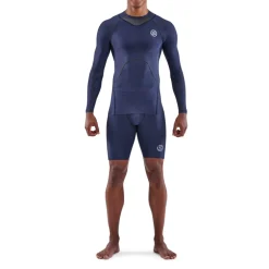 SKINS 3-Series Shirt met Lange Mouwen Heren - Navy Blue
