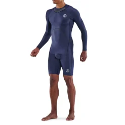 SKINS 3-Series Shirt met Lange Mouwen Heren - Navy Blue
