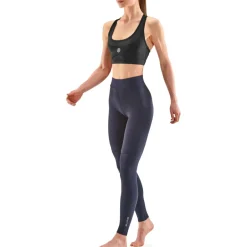 Broeken < SKINS 3-Series Soft Long Tights Dames - Navy Blue