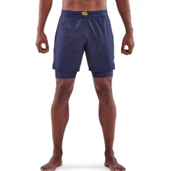 Broeken & Rokken|Broeken < SKINS 3-erie uperpoe Fitne-hort 2-in-1 Heren - Navy Bue