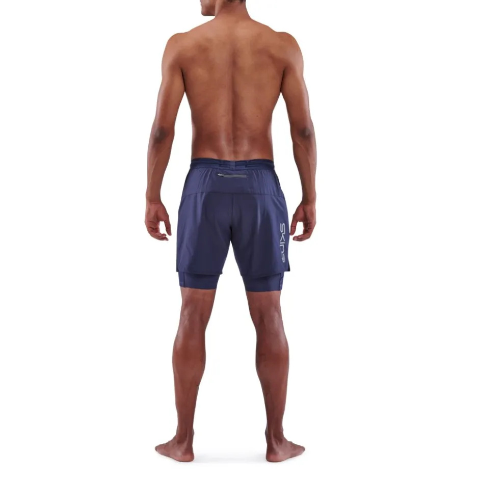 Broeken & Rokken|Broeken < SKINS 3-erie uperpoe Fitne-hort 2-in-1 Heren - Navy Bue