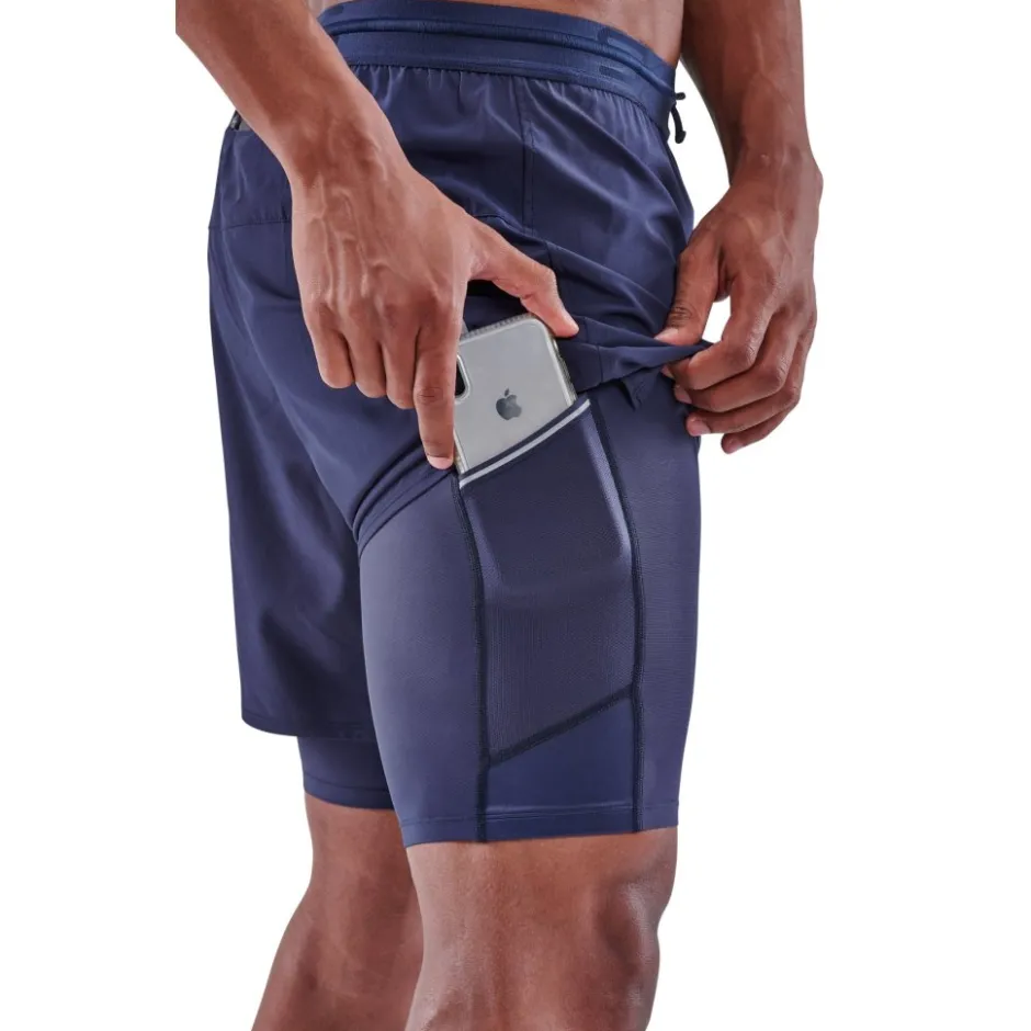 Broeken & Rokken|Broeken < SKINS 3-erie uperpoe Fitne-hort 2-in-1 Heren - Navy Bue