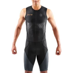 SKINS TRI Elite Skinsuit zonder Mouwen Heren - Black/Carbon