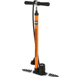 SKS Rennkompressor Vloerpomp met Multivalve-EASY -Kop - oranje