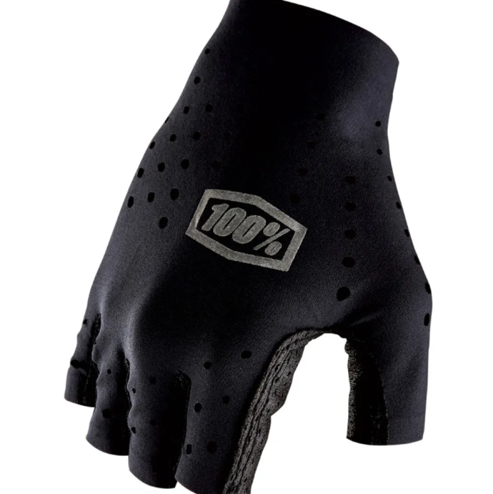 100% Sling Handschoenen met Korte Vingers Heren - zwart