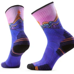 SmartWool Targeted Cushion Mountain Sunrise Print Crew Wandelsokken dames - 092 deep navy