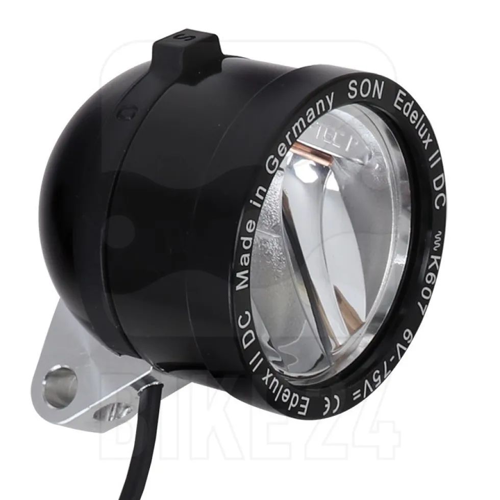 SON Edelux II DC E-Bike Front Light - black anodized