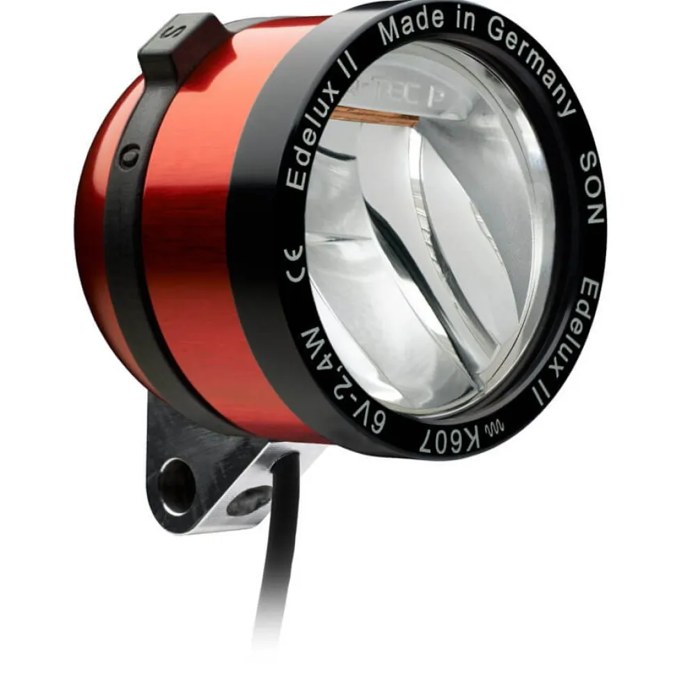 SON Edelux II Fietslamp Vooraan - red anodized