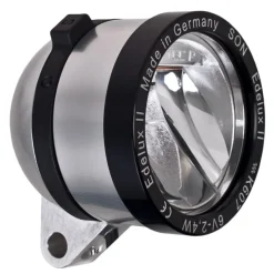 SON Edelux II LED Front Light with Coax Plug and SON-Coax-Adapter - silver anodized