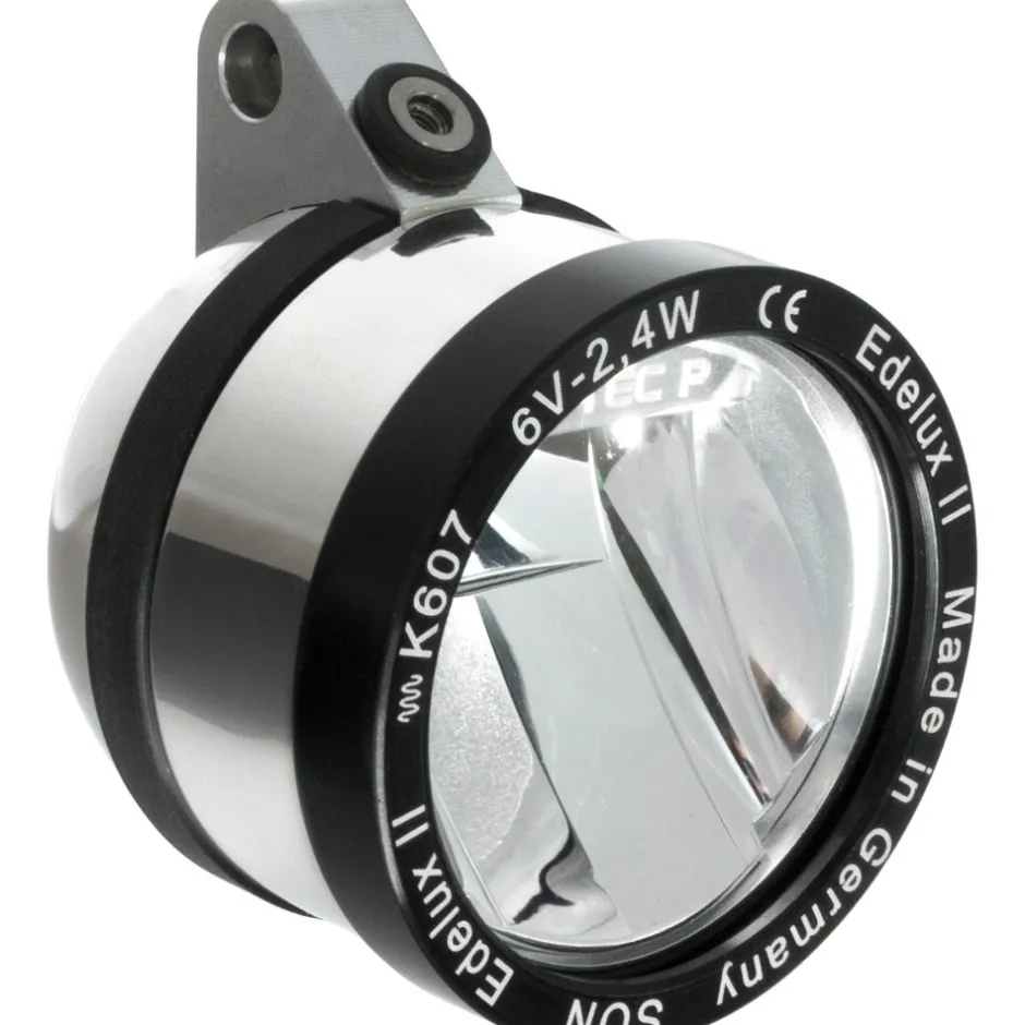 Voorlampen|Verlichting < SON Edelux II LED Front Light with Inverted Mount - silver polished