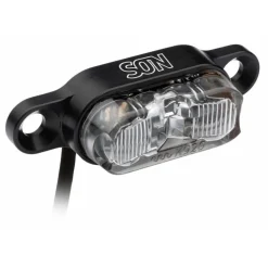 SON Rear Light DC for Pedelecs - Carrier Mounting - DC 6-12V - black / clear